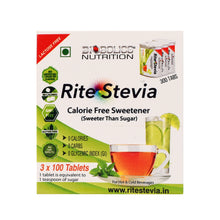 Load image into Gallery viewer, Rite Stevia Tablets in Dispenser 300 Count (3 boxes of 100 each) – LACTOSE FREE Natural Zero Calorie Sweetener Tabs