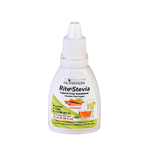 Rite Stevia Liquid Drops Multi-Flavor Combo Pack A : Chocolate, Cinnamon & Plain