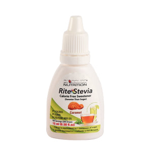 Rite Stevia Liquid Drops Multi-Flavor Combo Pack B : Vanilla, Caramel & Plain