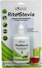 Load image into Gallery viewer, Rite Stevia Liquid Drops Sugar Substitute 0 Calorie Sweetener
